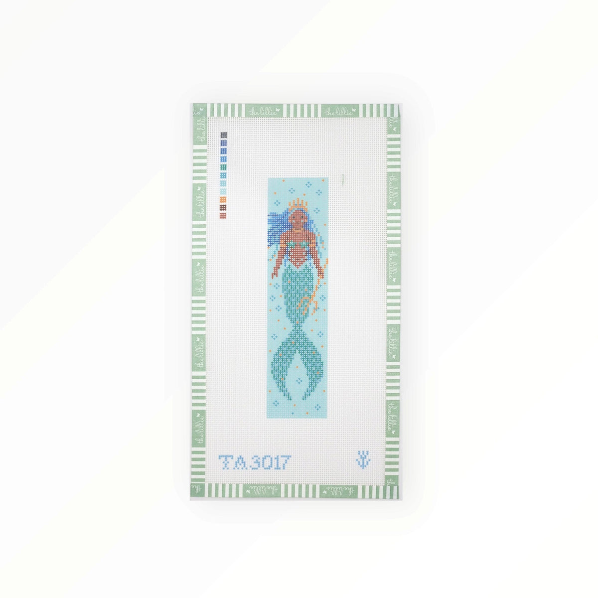 Mermaid Bookmark - Aquamarine | Needlepoint Canvas