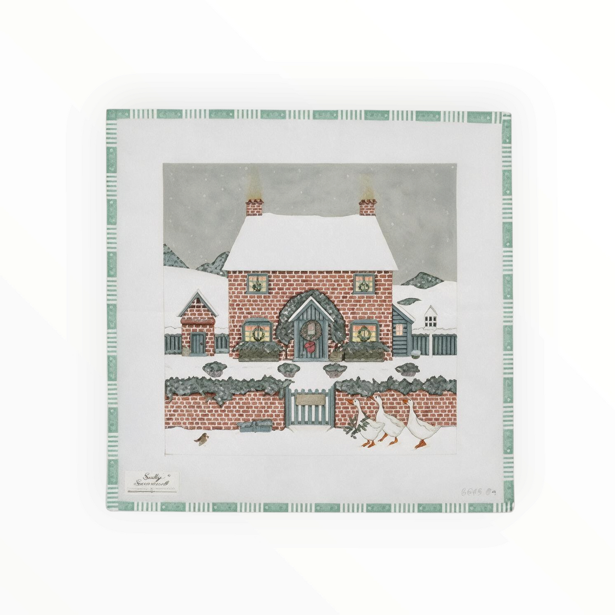 Snow-Covered Cottage | Needlepoint Canvas