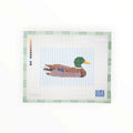 Mallard on Stripes | Needlepoint Canvas