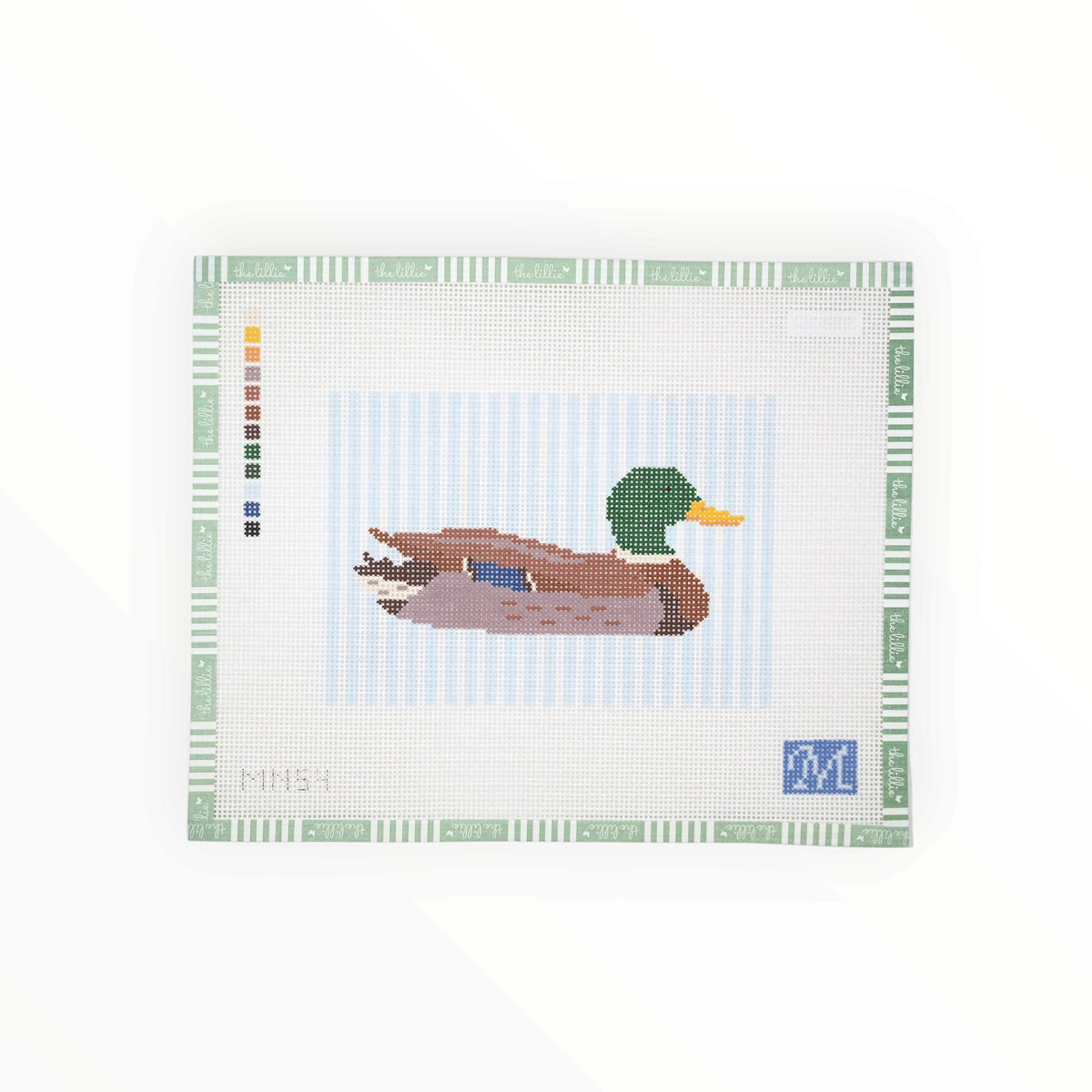 Mallard on Stripes | Needlepoint Canvas