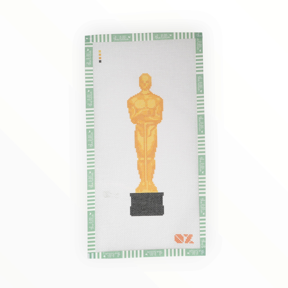 Oscar Statue needlepoint canvas by Oz Needle and Thread, 18 mesh