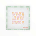 Blocked Begonia Coaster needlepoint canvas by Penny & Penny
