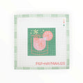 Green Mahjong Cocktail Coaster needlepoint canvas by Penny & Penny