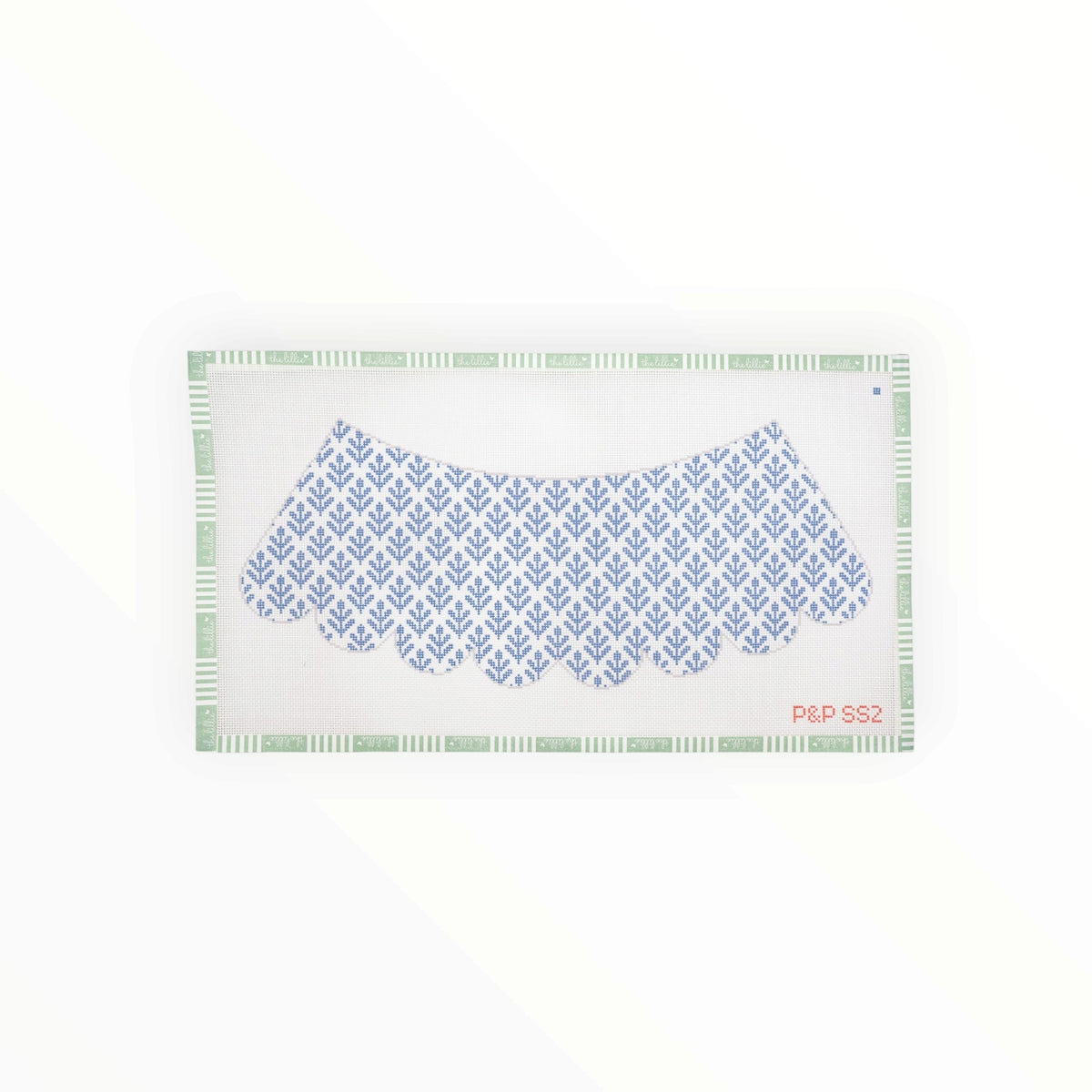 Indigo Ivy Lampshade needlepoint canvas by Penny & Penny