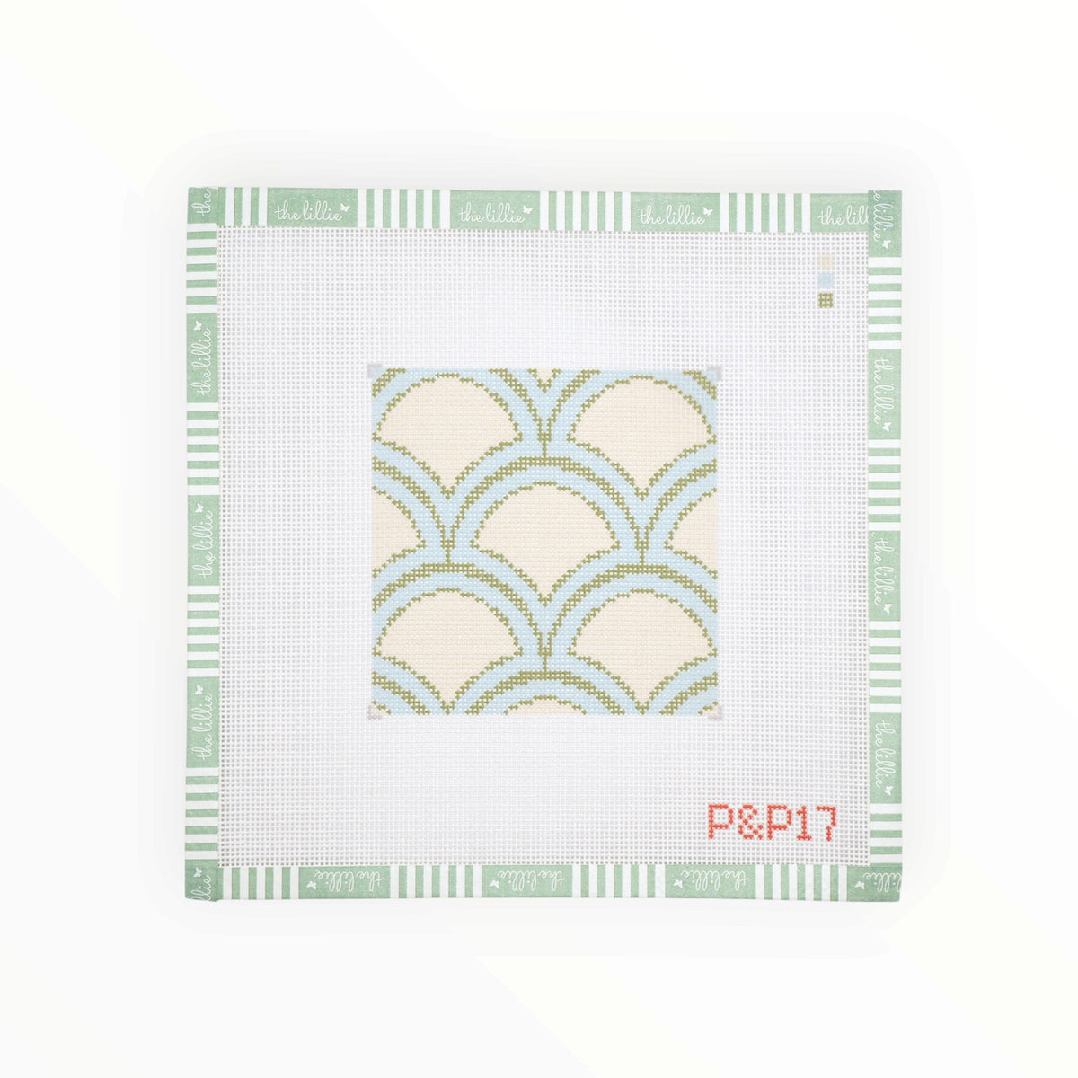 Muted Mermaid Coaster needlepoint canvas by Penny & Penny