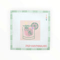 Pink Mahjong Cocktail Coaster needlepoint canvas by Penny & Penny