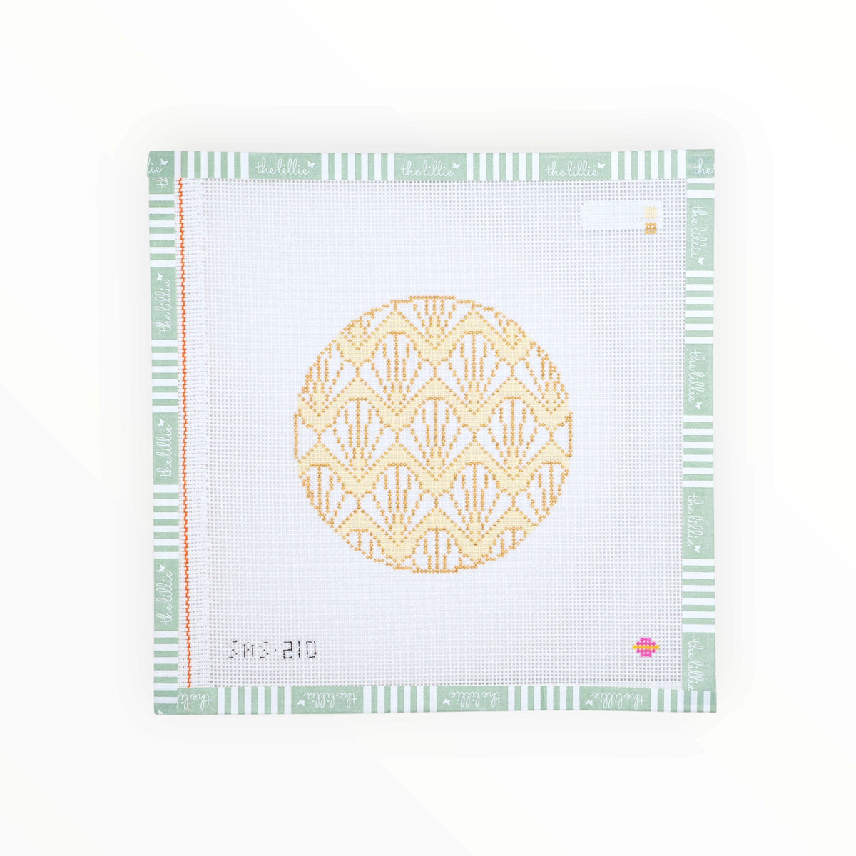 Scallop 4in Round | Needlepoint Canvas