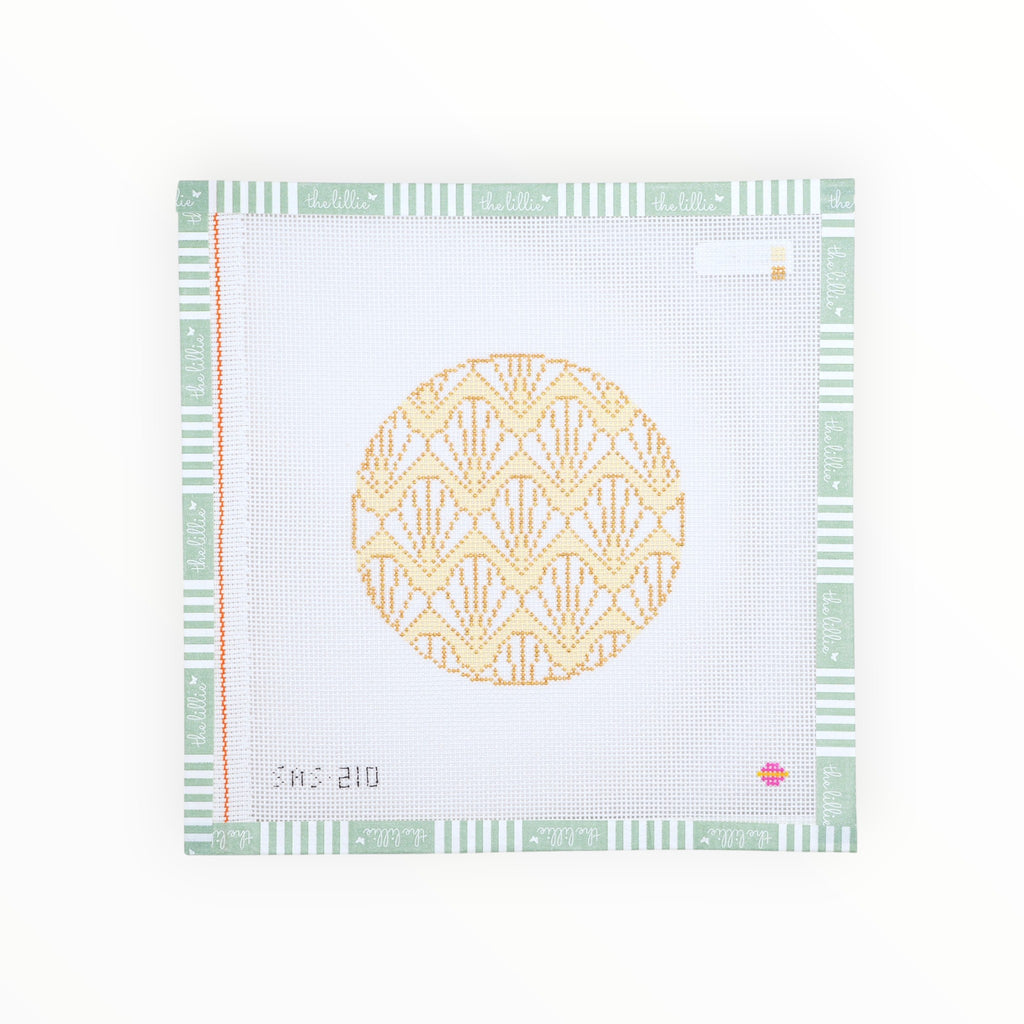 Scallop 4in Round | Needlepoint Canvas